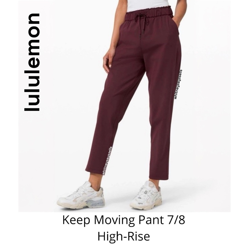 lululemon High-Rise 7/8 Pants SZ 4 in Cassis